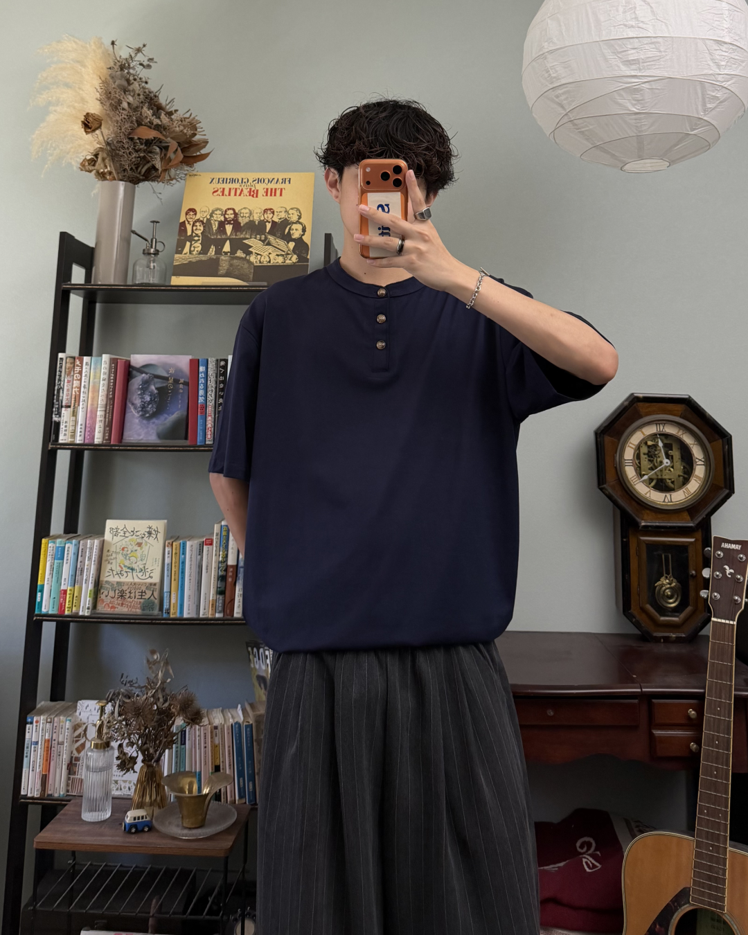 ヘンリーネック半袖Tシャツ RR0400