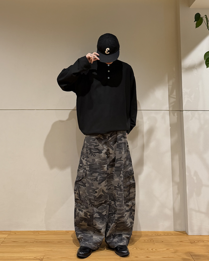 ハーフボタンリラックストップス　RR0500