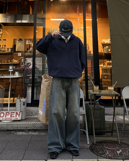 ヴィンテージウォッシュワイドデニムパンツ RR0538