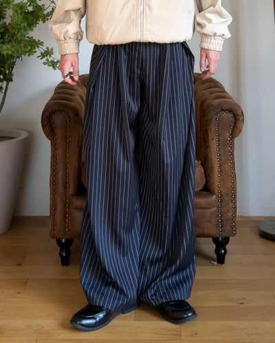 ハイウエストストライプワイドレッグパンツ RR0576