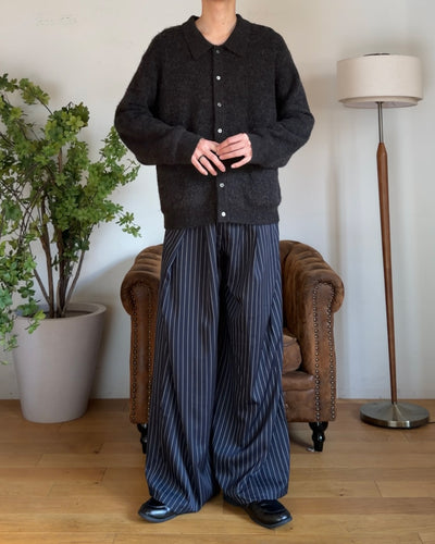 ハイウエストストライプワイドレッグパンツ RR0576