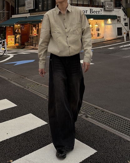 ウォッシュワイドデニムパンツ RR0596