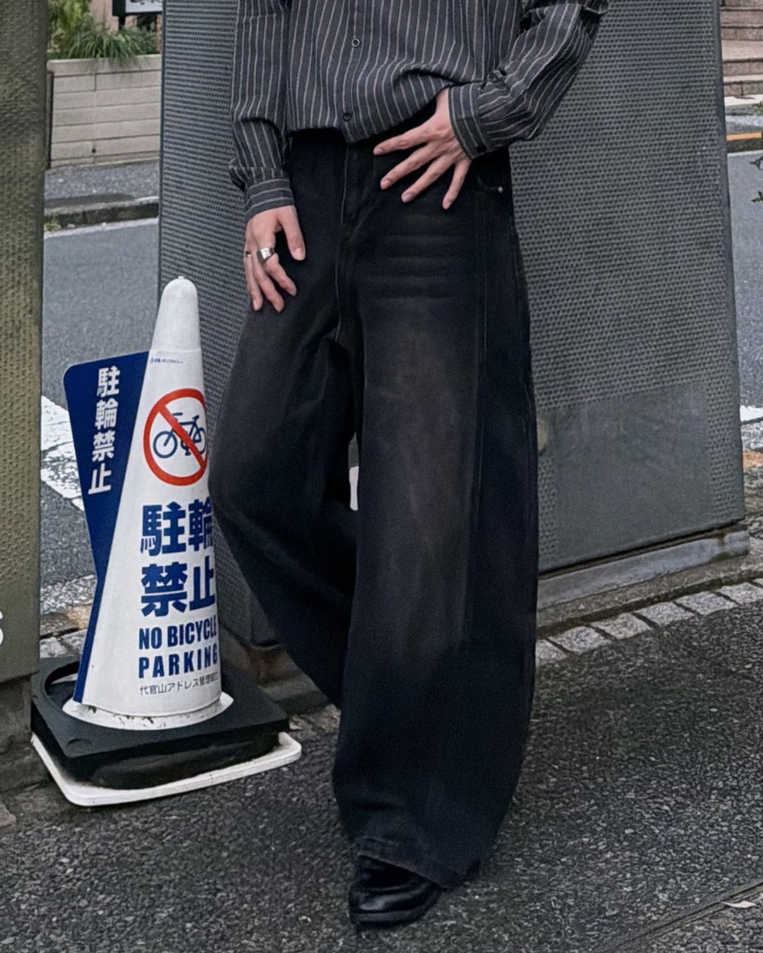 ウォッシュワイドデニムパンツ RR0596