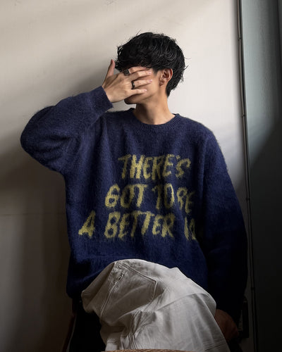 グラフィッククルーネックセーター RR0633
