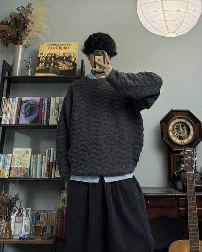 ウールブレンドローゲージニット RR5003