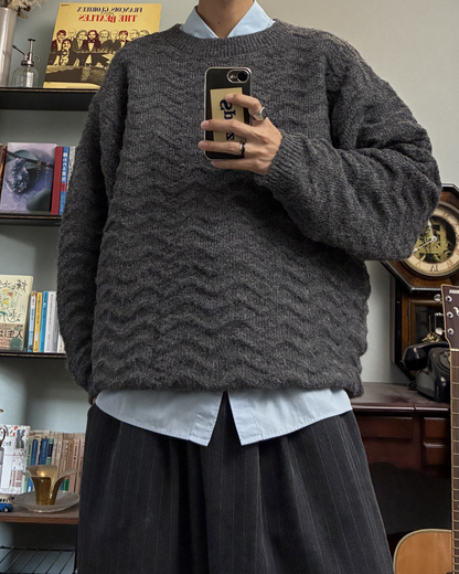 ウールブレンドローゲージニット RR5003