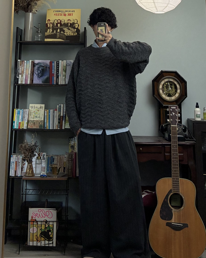 ウールブレンドローゲージニット RR5003