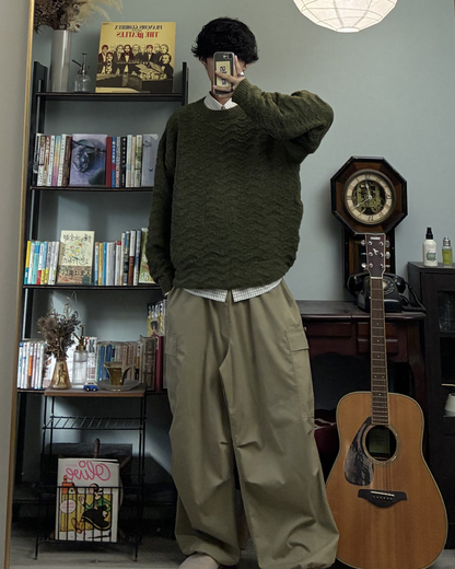 ウールブレンドローゲージニット RR5003