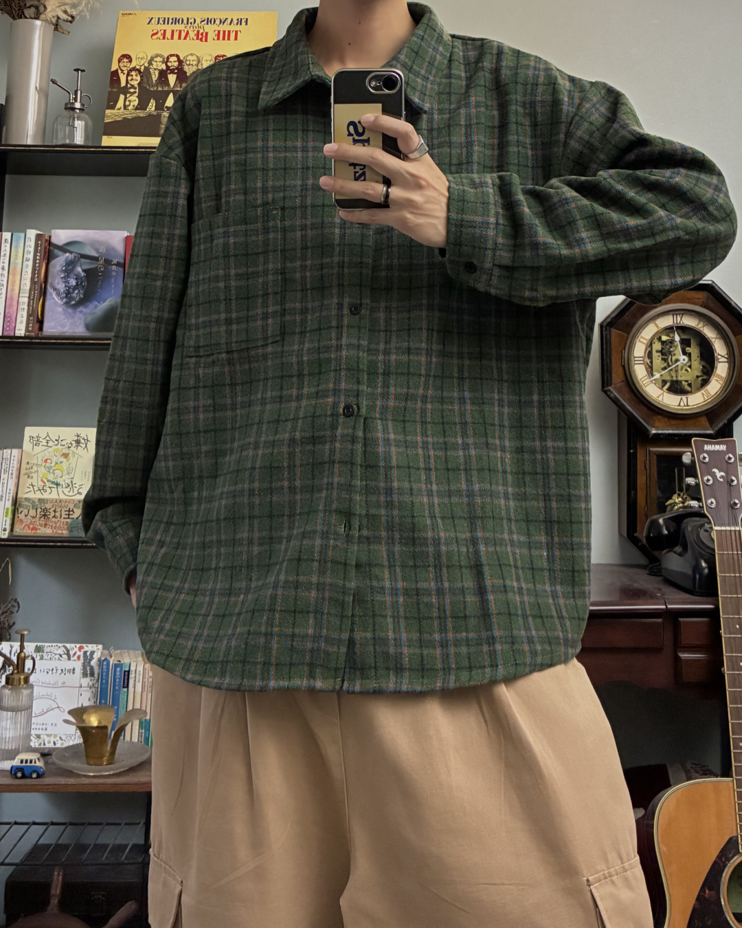 【即納】ウールブレンドヘビーネルチェックシャツ RR5005