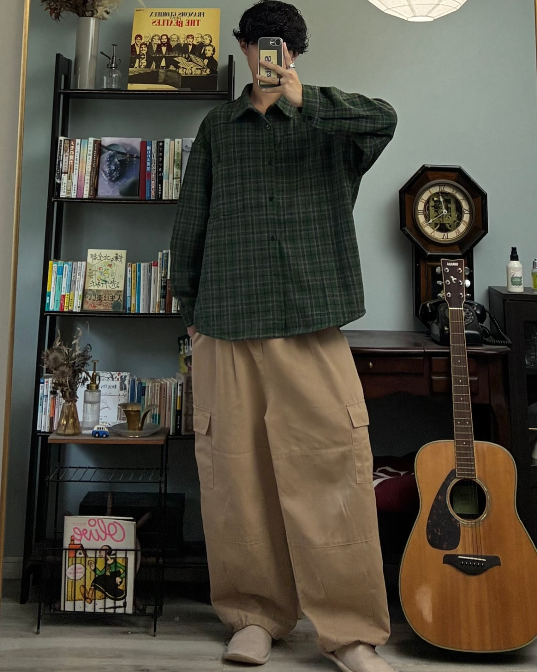 【即納】ウールブレンドヘビーネルチェックシャツ RR5005