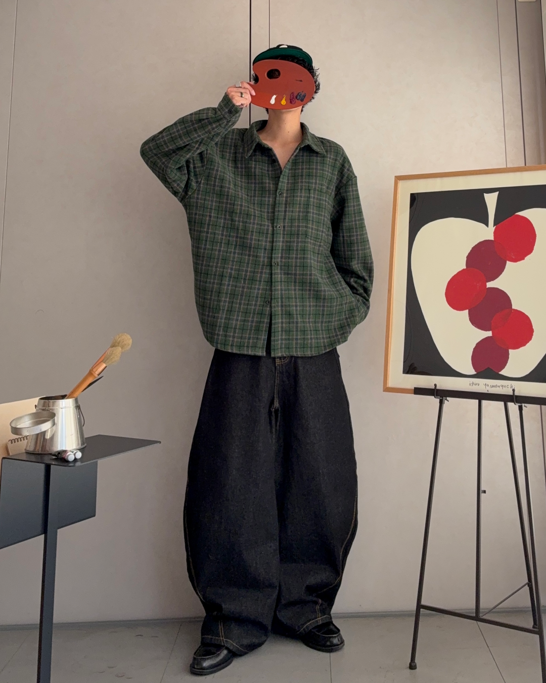 【即納】ウールブレンドヘビーネルチェックシャツ RR5005