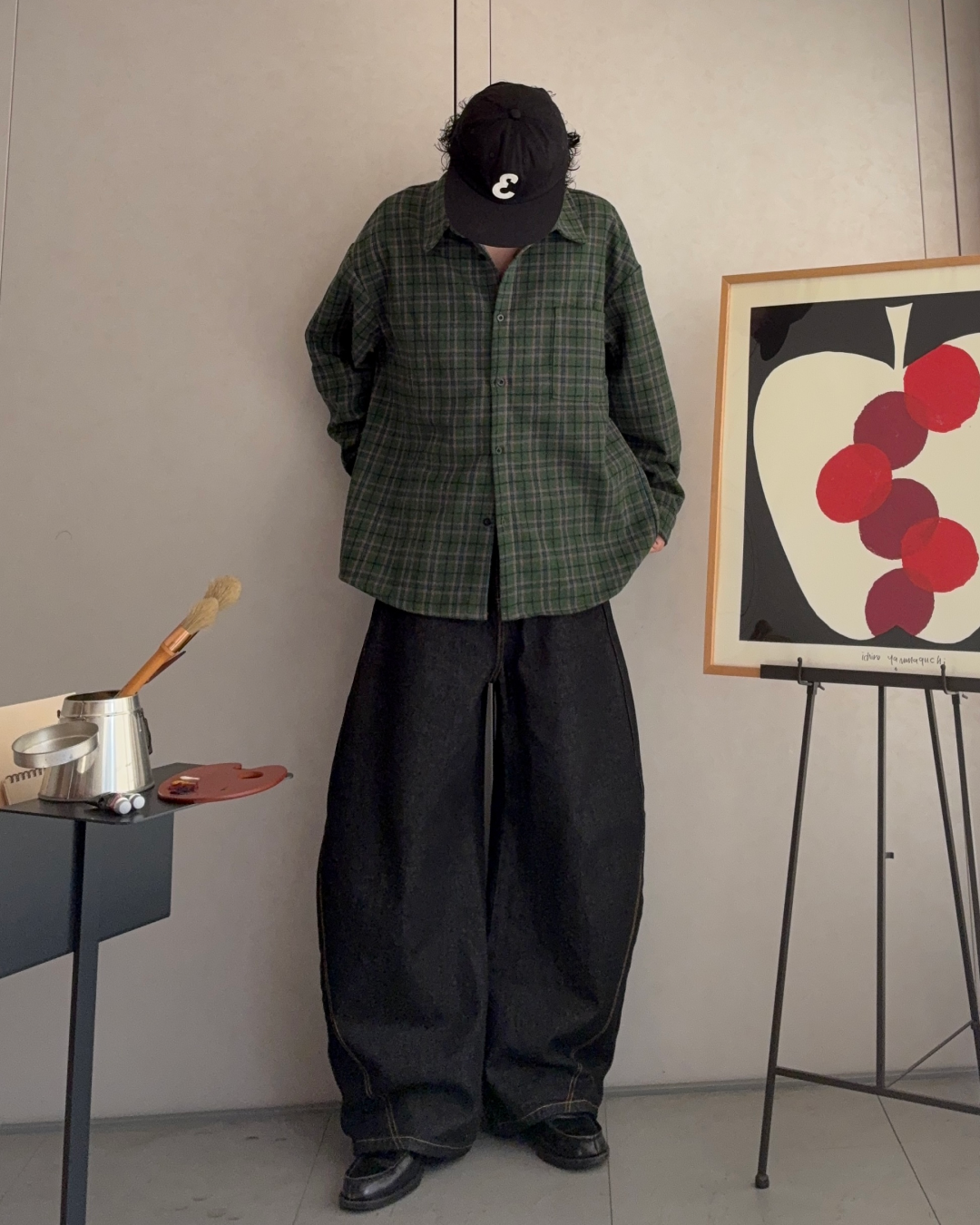 【即納】ウールブレンドヘビーネルチェックシャツ RR5005