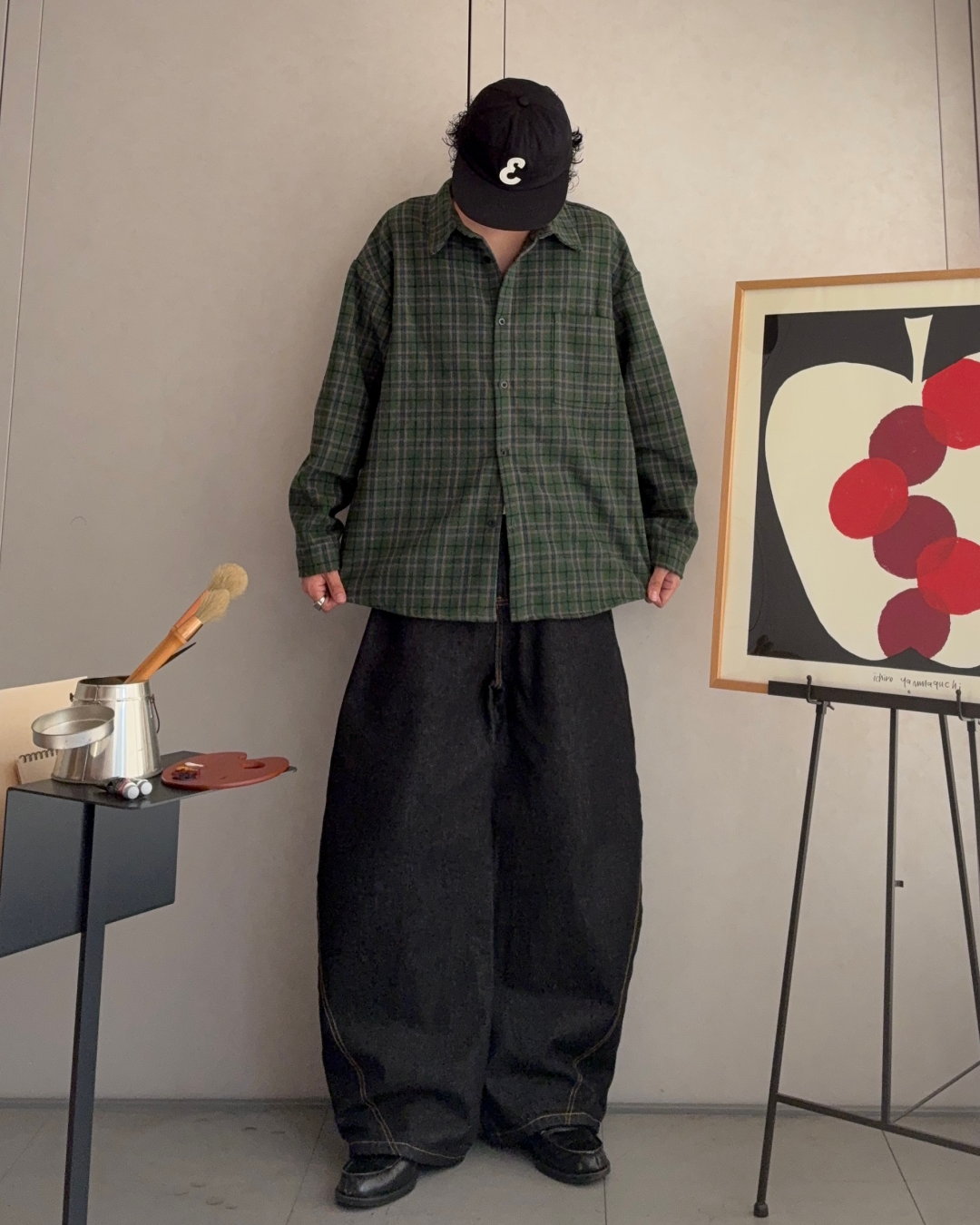 【即納】ウールブレンドヘビーネルチェックシャツ RR5005