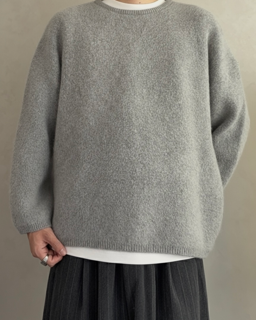 【即納】ラウンドネックアンゴラニット RR5007