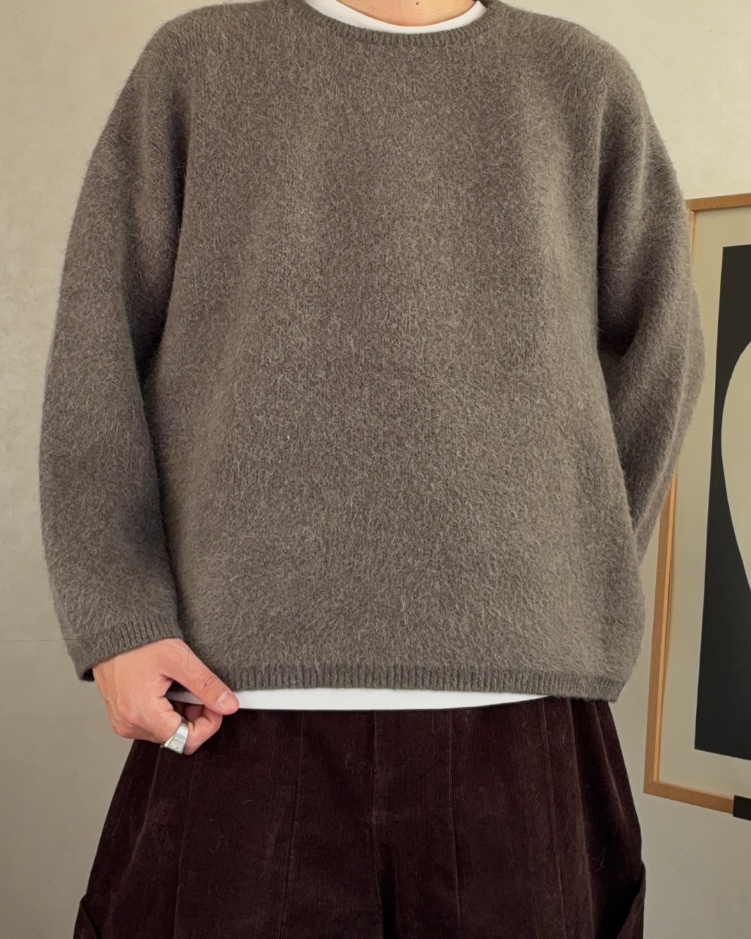 【即納】ラウンドネックアンゴラニット RR5007