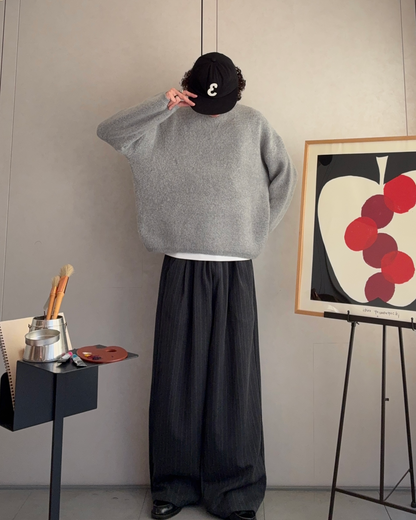 【即納】ラウンドネックアンゴラニット RR5007