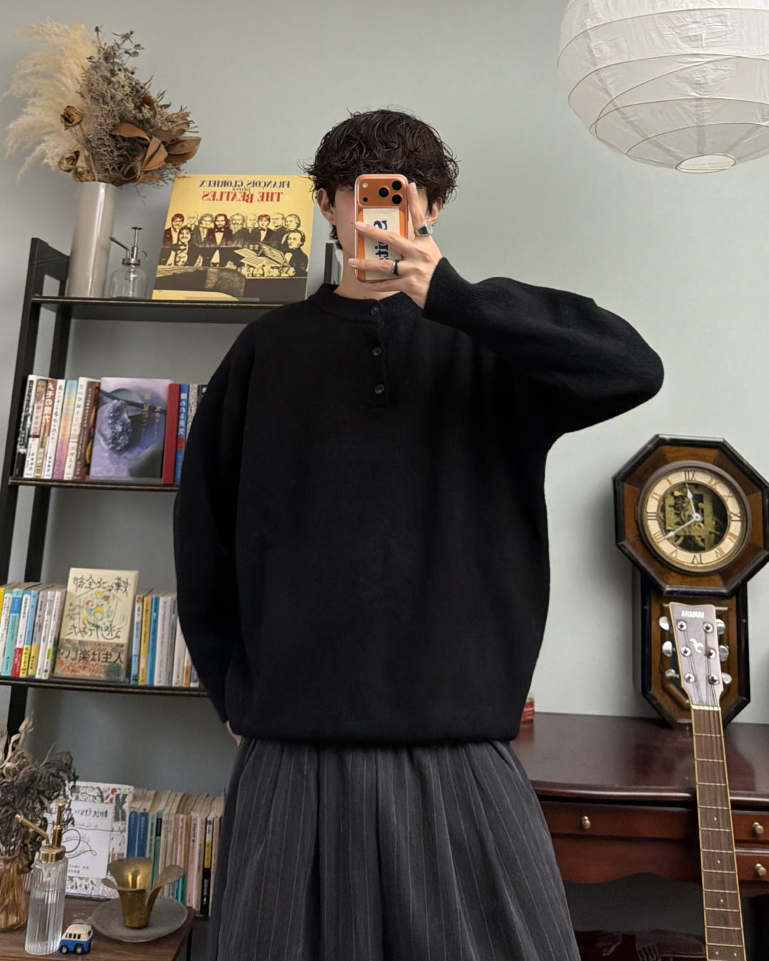 【即納】ヘンリーネックニットプルオーバー RR5018