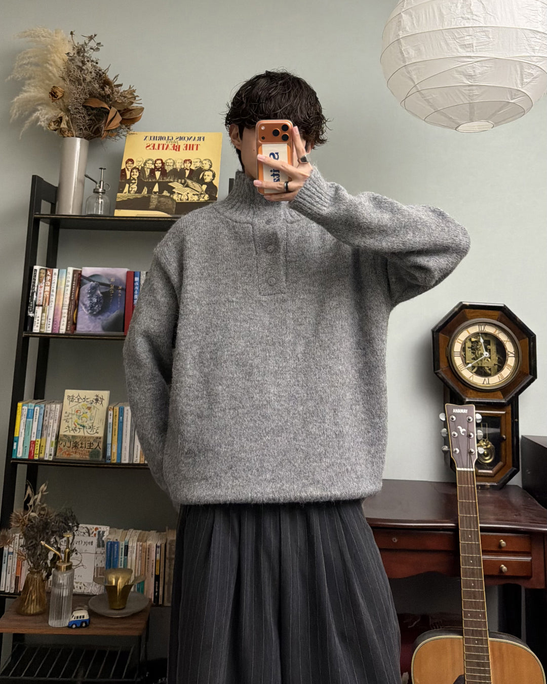 【即納】ヘンリースタンドネックニット RR5019