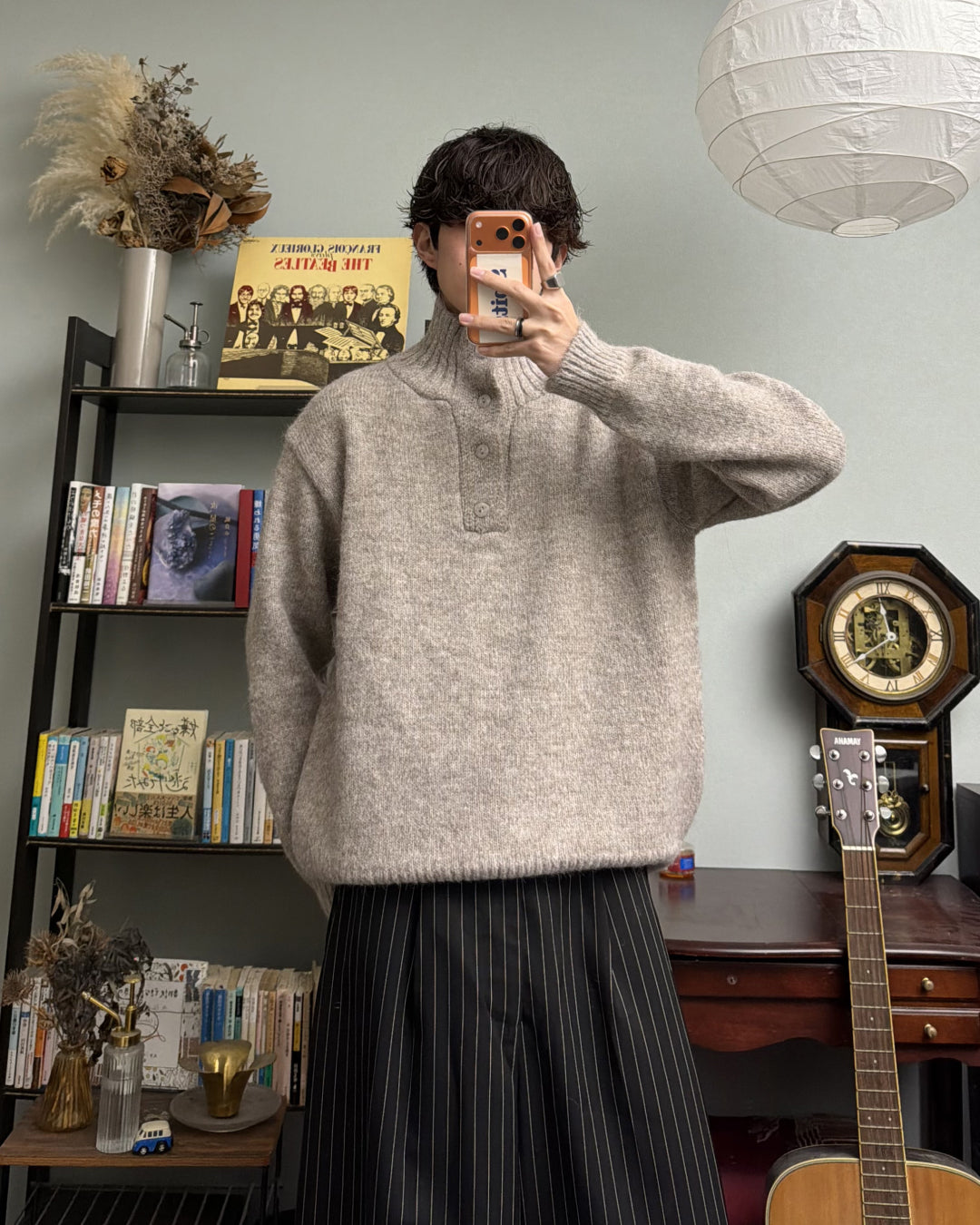 【即納】ヘンリースタンドネックニット RR5019