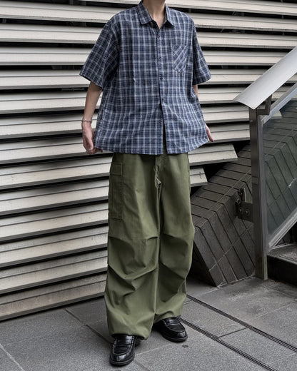 【即納】ハーフスリーブチェックシャツ RR5020