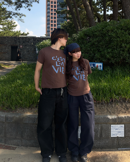 フレンチロゴブラウンTシャツ RS0033
