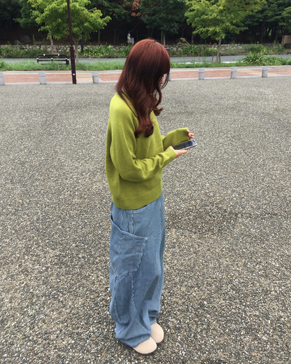 モックネックニットトップス RS0053