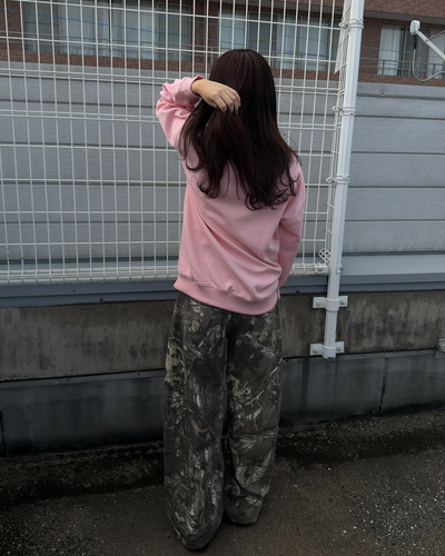 バックロゴ刺繍デザインカモワイドカーブパンツ RS0159