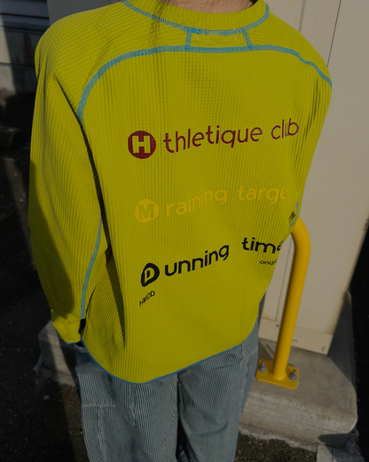 バックロゴワッフルロングトップス RS0161