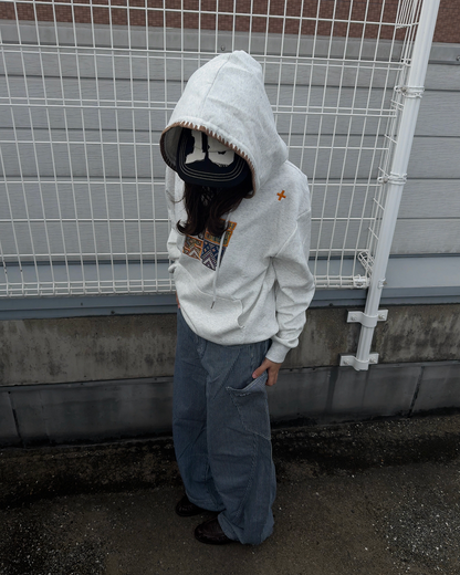 エスニックロゴ刺繍フーディ RS0162