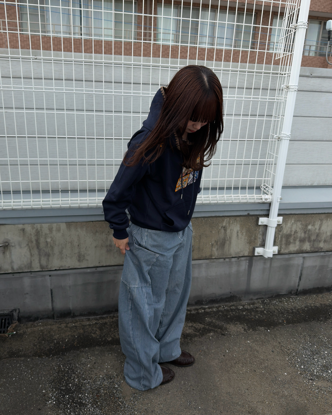エスニックロゴ刺繍フーディ RS0162