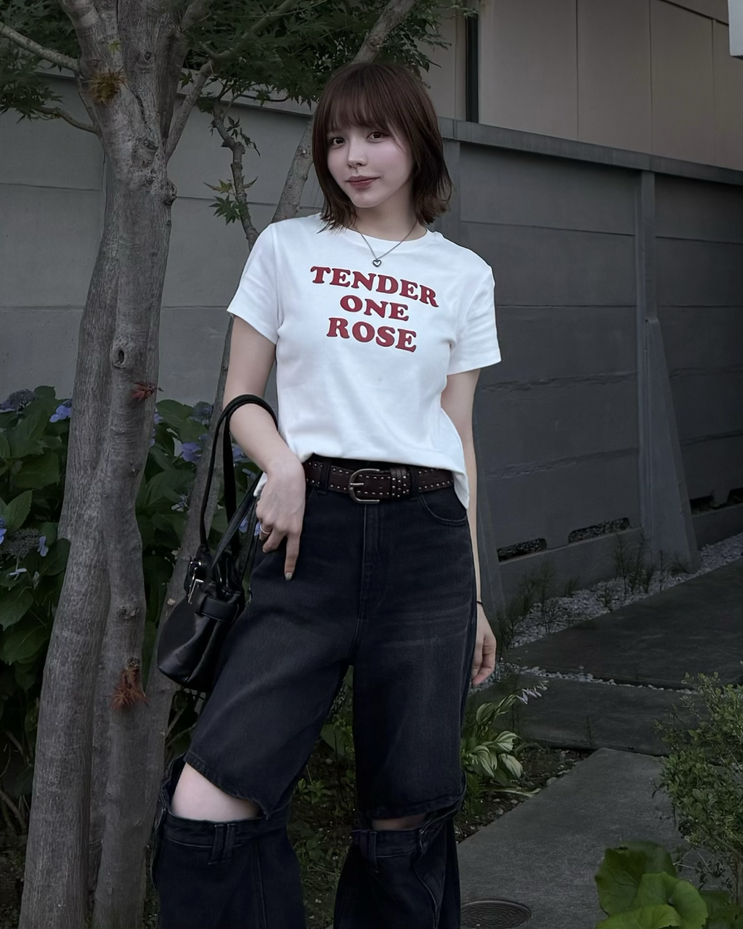バイカラーロゴミニTシャツ RU0036