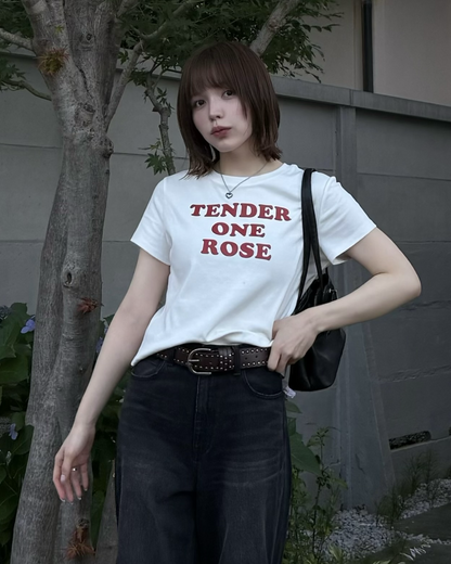 バイカラーロゴミニTシャツ RU0036