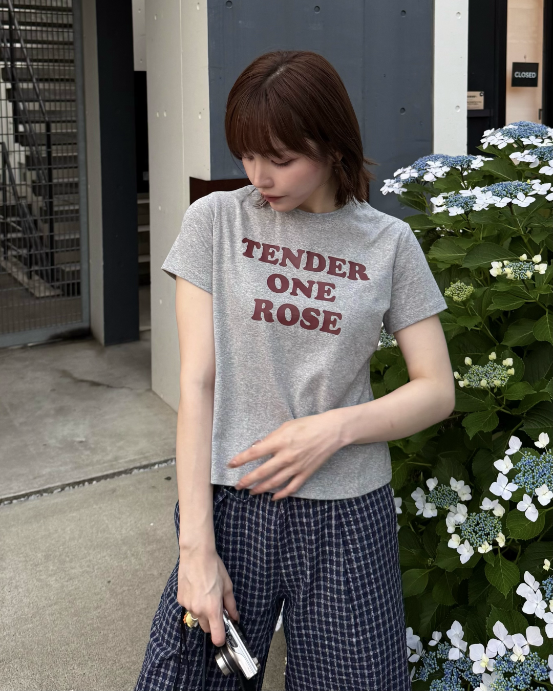 バイカラーロゴミニTシャツ RU0036