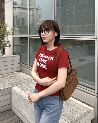 バイカラーロゴミニTシャツ RU0036