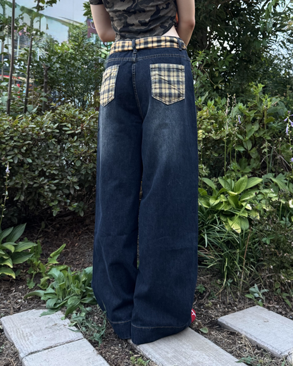 スカーフベルト付ストレートデニムパンツ RU0078