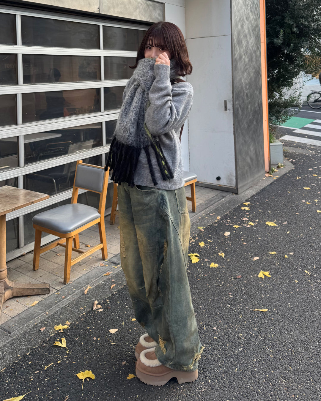 ウォッシュ加工バルーンダメージデニムパンツ
SA0080