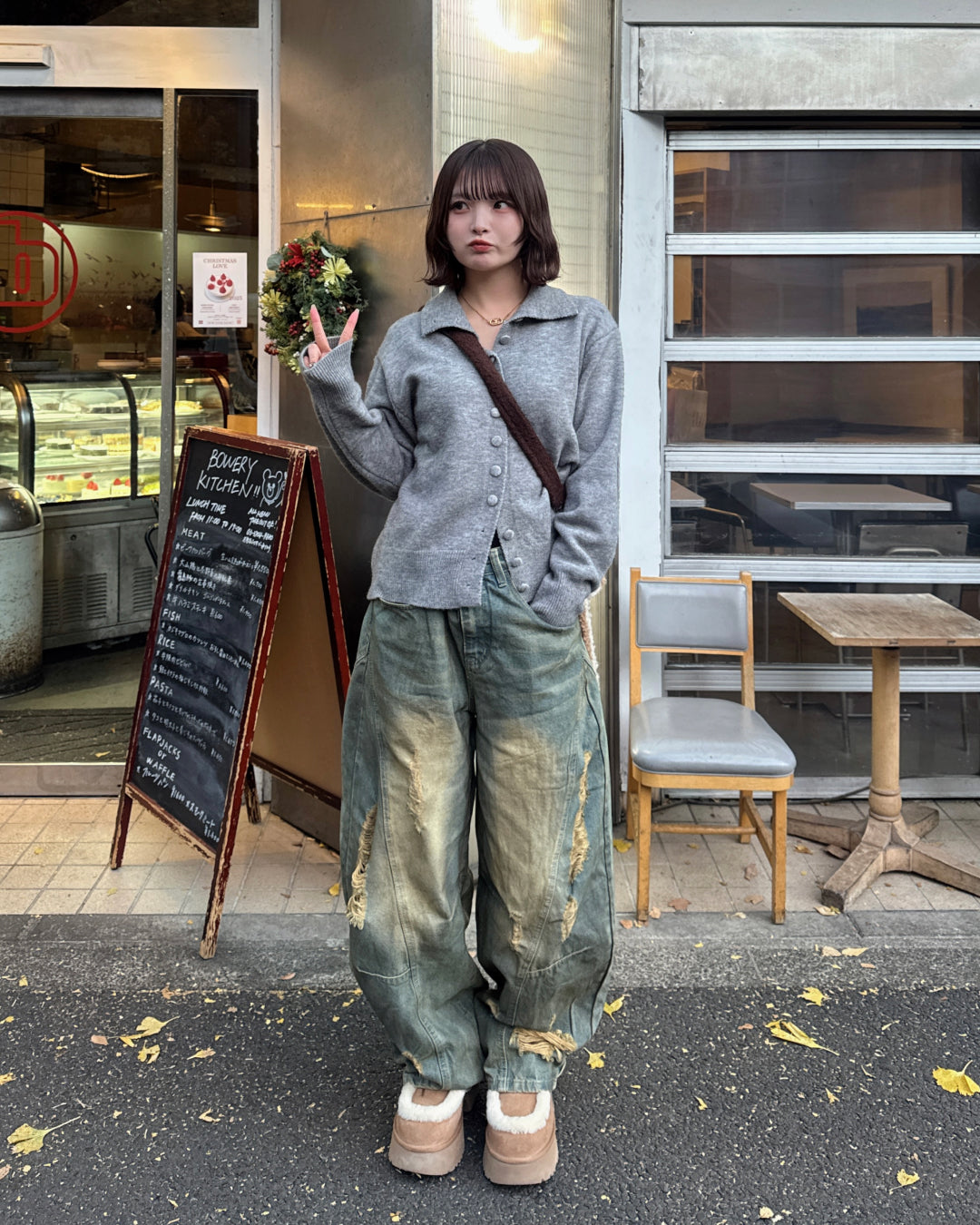 ウォッシュ加工バルーンダメージデニムパンツ
SA0080