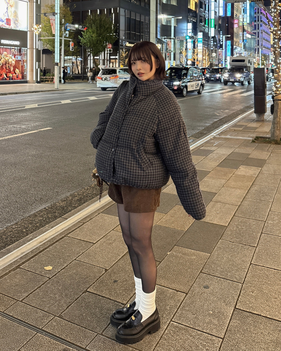 チェック柄中綿ダウンジャケット
SA0094