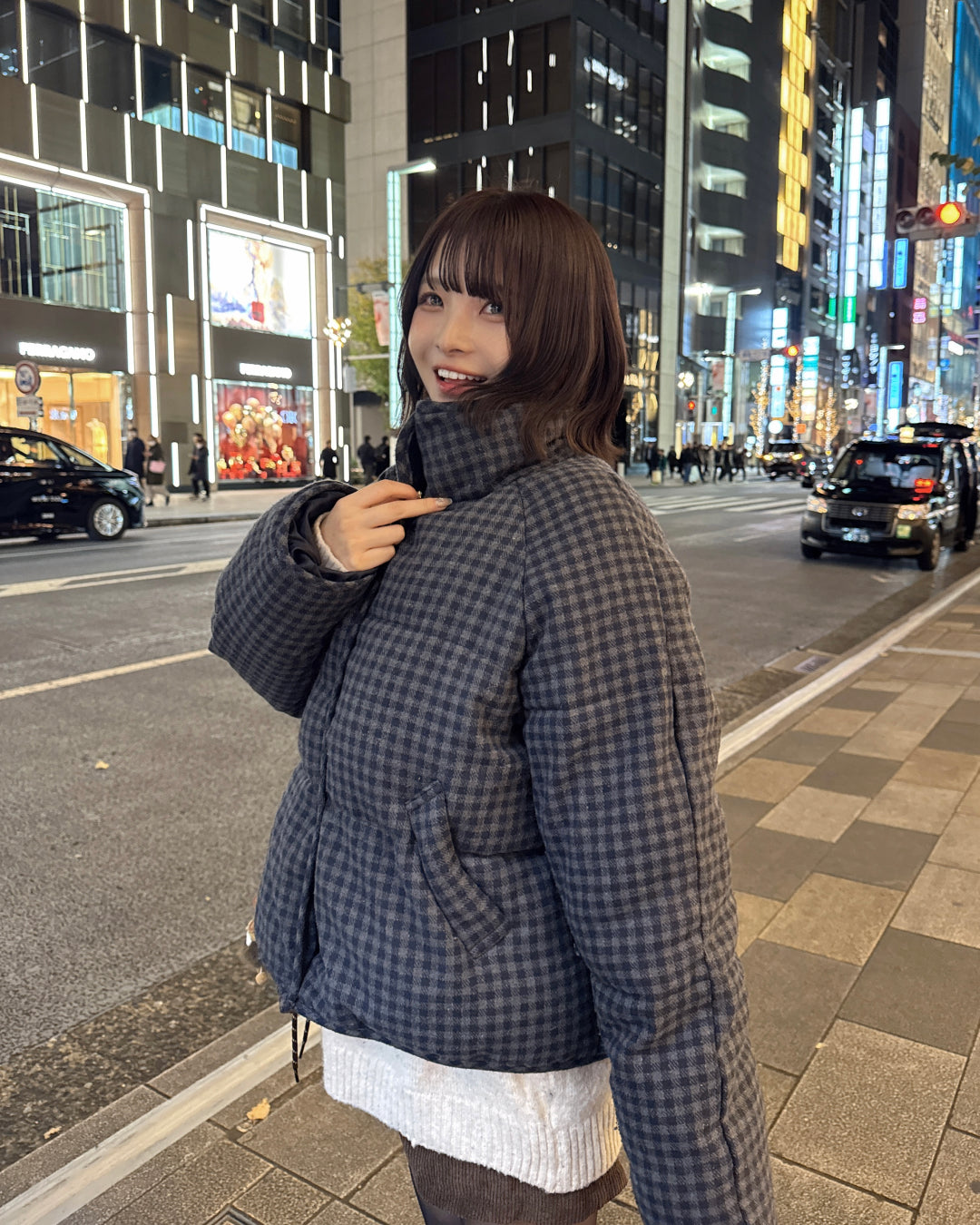 チェック柄中綿ダウンジャケット
SA0094