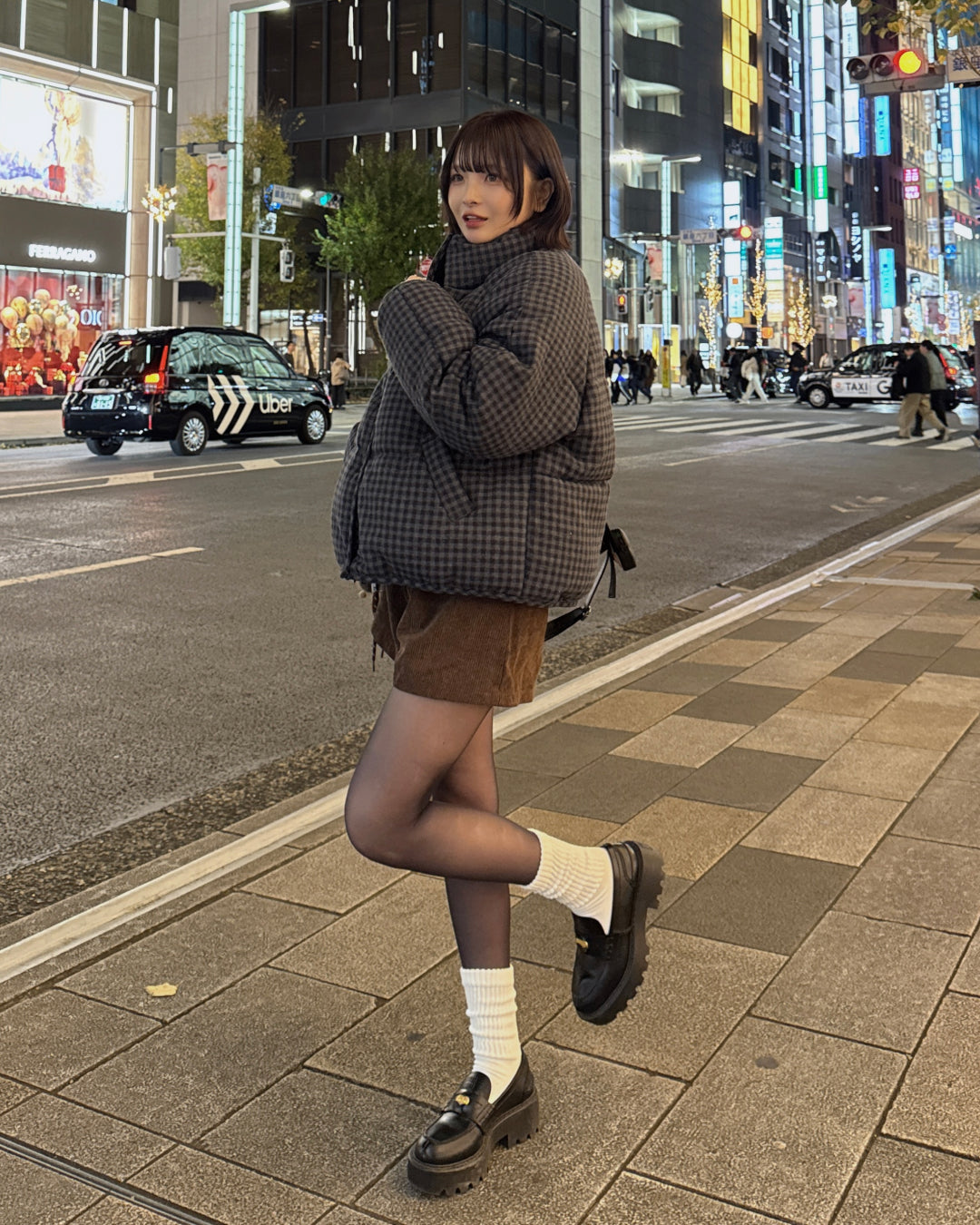 チェック柄中綿ダウンジャケット
SA0094