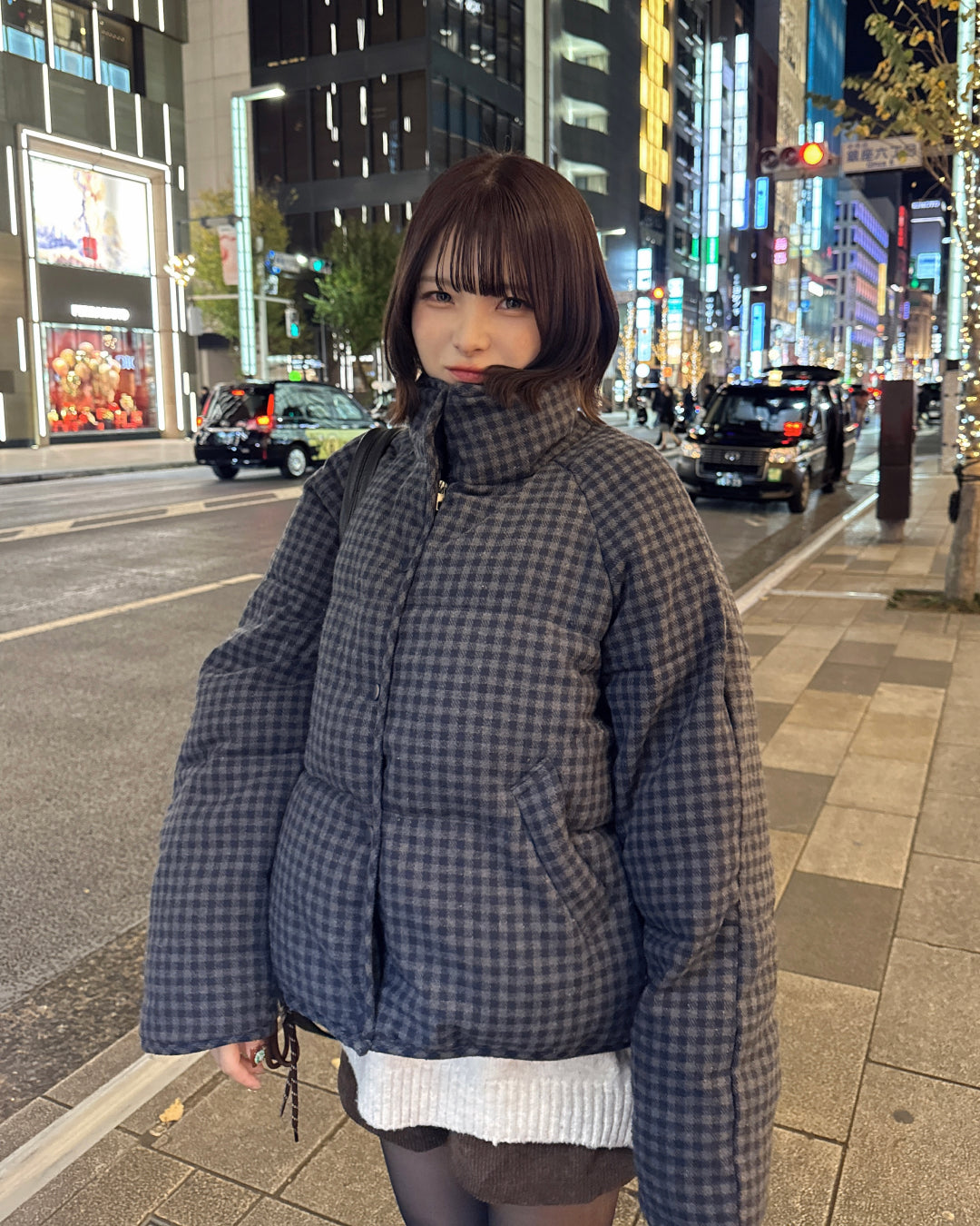 チェック柄中綿ダウンジャケット
SA0094