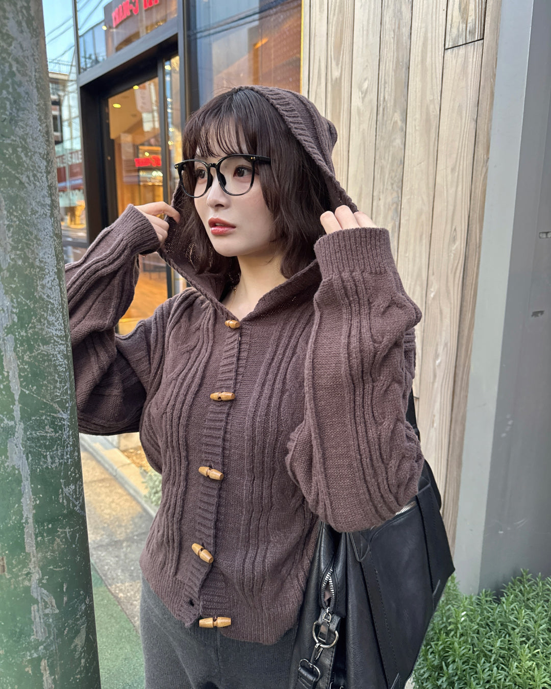 フーディメイラードニットカーディガン
SA0097