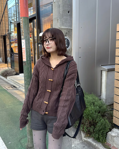 フーディメイラードニットカーディガン
SA0097