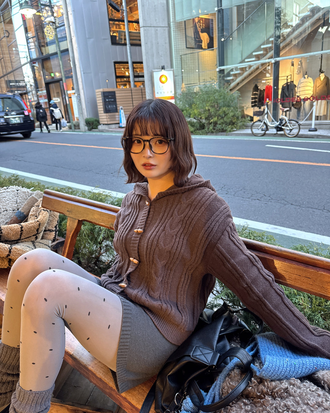 フーディメイラードニットカーディガン
SA0097