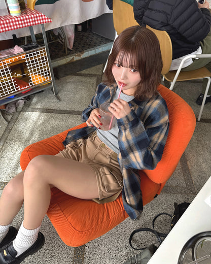 ワンポイントロゴチェックシャツ SA0125