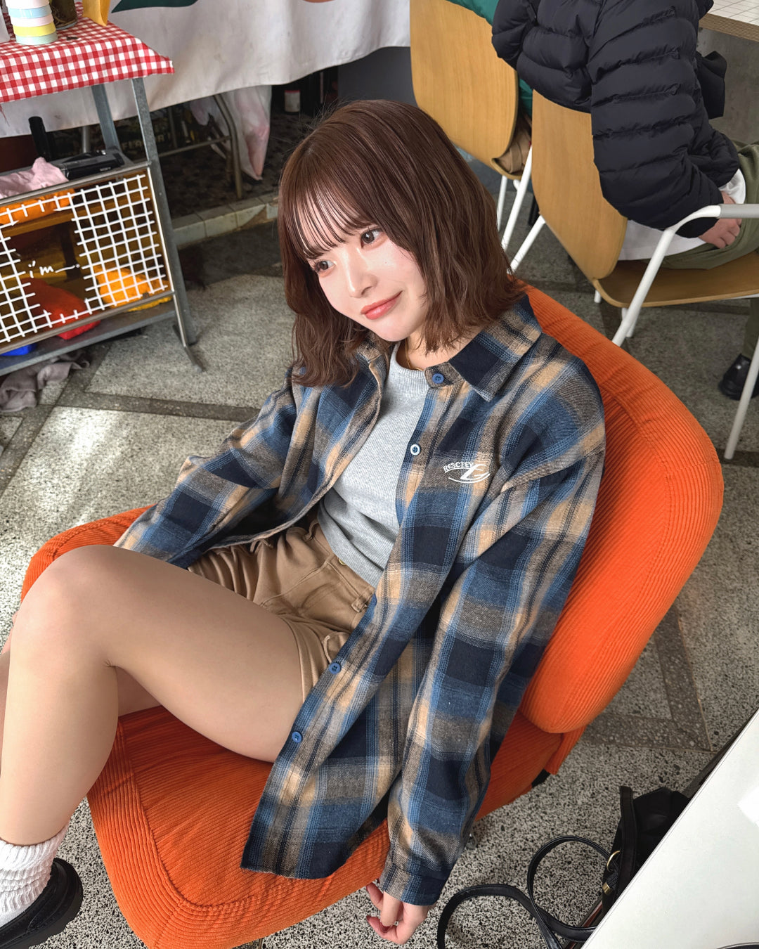 ワンポイントロゴチェックシャツ SA0125