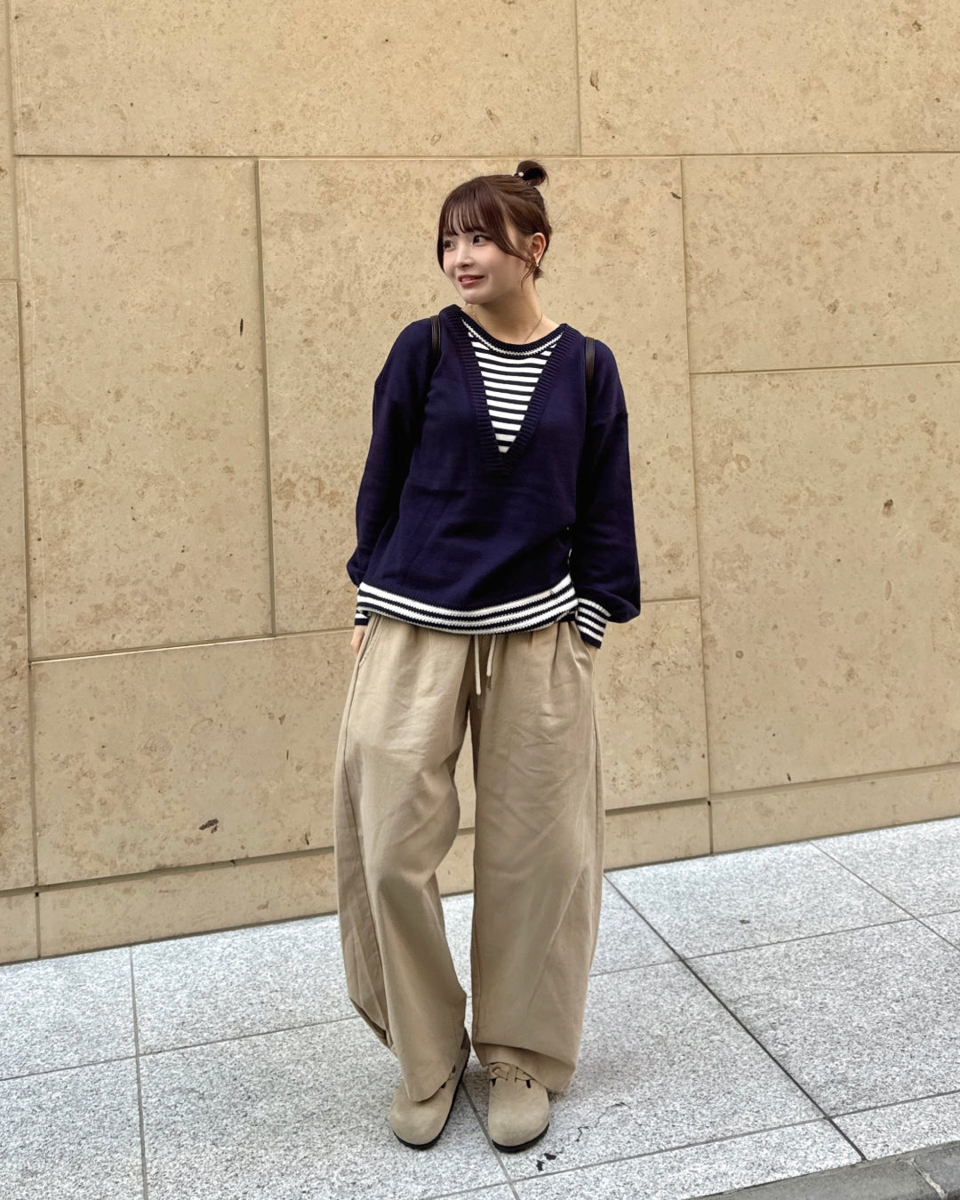 レイヤード風ボーダーニットトップ
SA0129