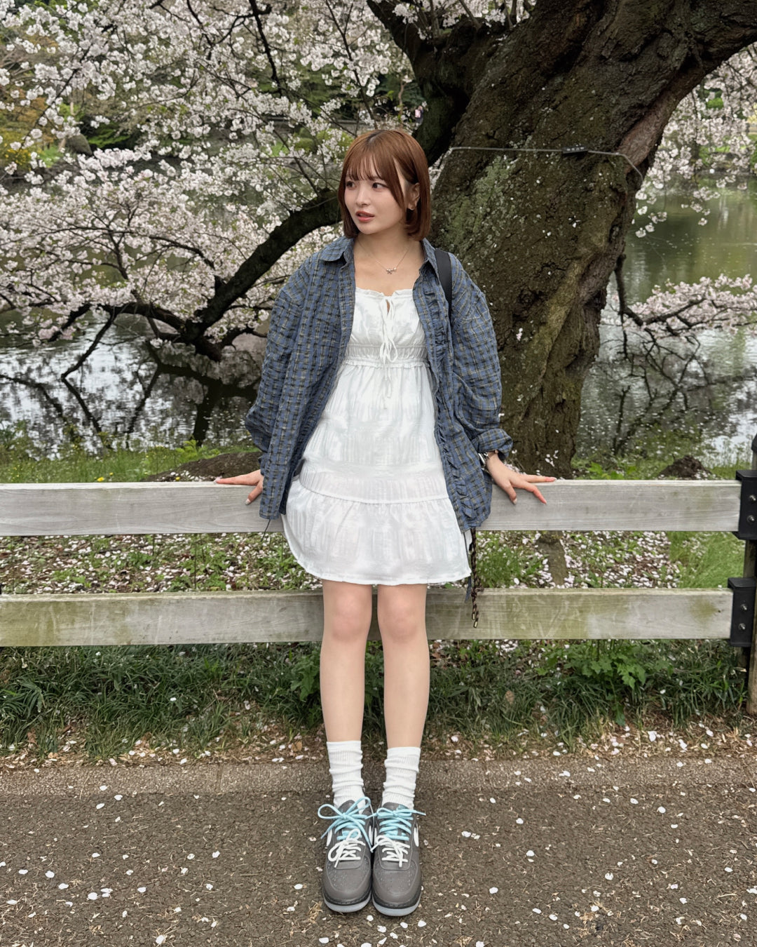 チェックルーズフリルシャツ SA0150