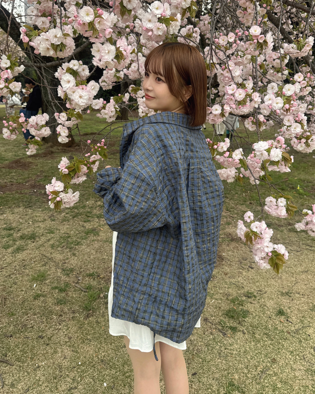 チェックルーズフリルシャツ SA0150