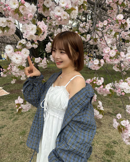 チェックルーズフリルシャツ SA0150